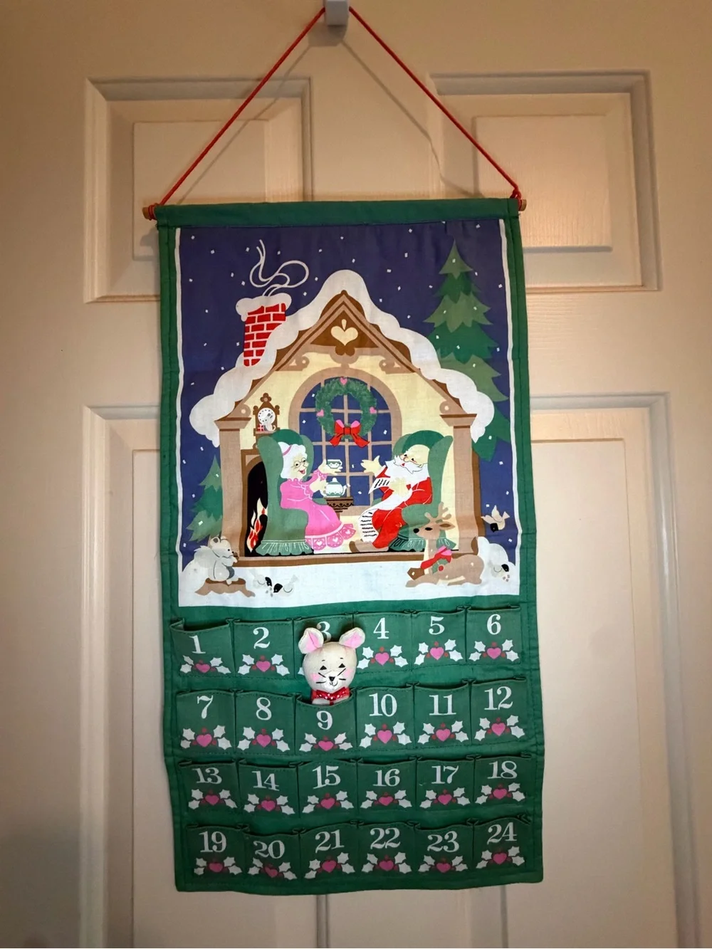 You are purchasing a Vintage Avon Countdown to Christmas Advent Calendar Wall Ha